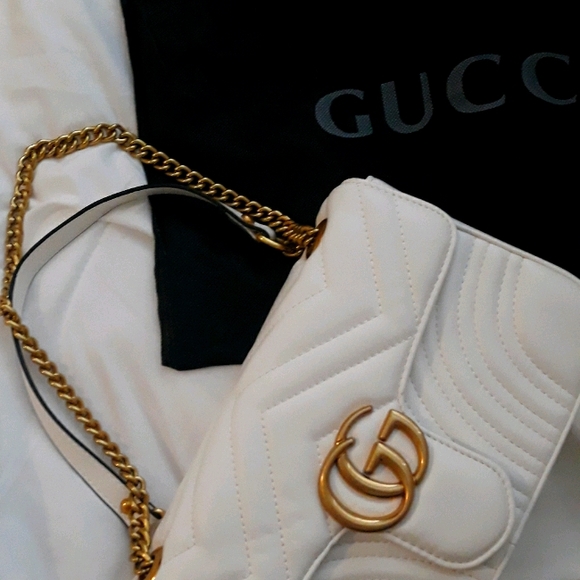 Gucci- GG Marmonte Small Mattelasse Purse - Picture 1 of 6